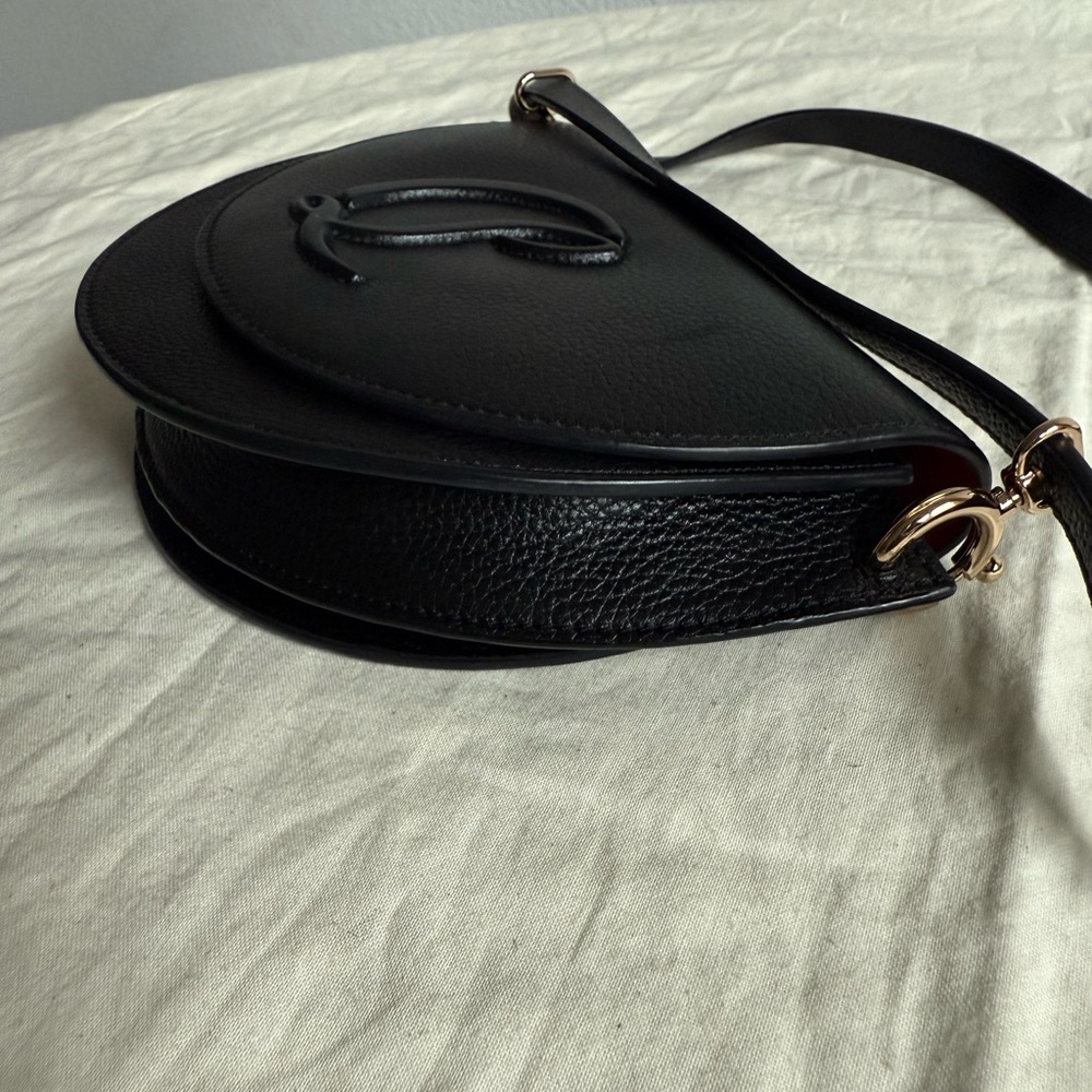 CHRISTIAN LOUBOUTIN By My Side Black Leather Shouder Bag - Picture 15 of 16